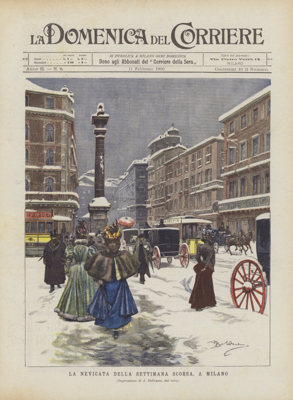 Förra veckans snöfall, i Milano av Achille Beltrame