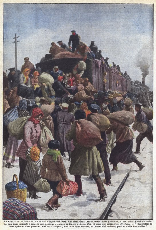 Ryssland har sina järnvägar i en stat som är värdig den tid det går igenom av Achille Beltrame
