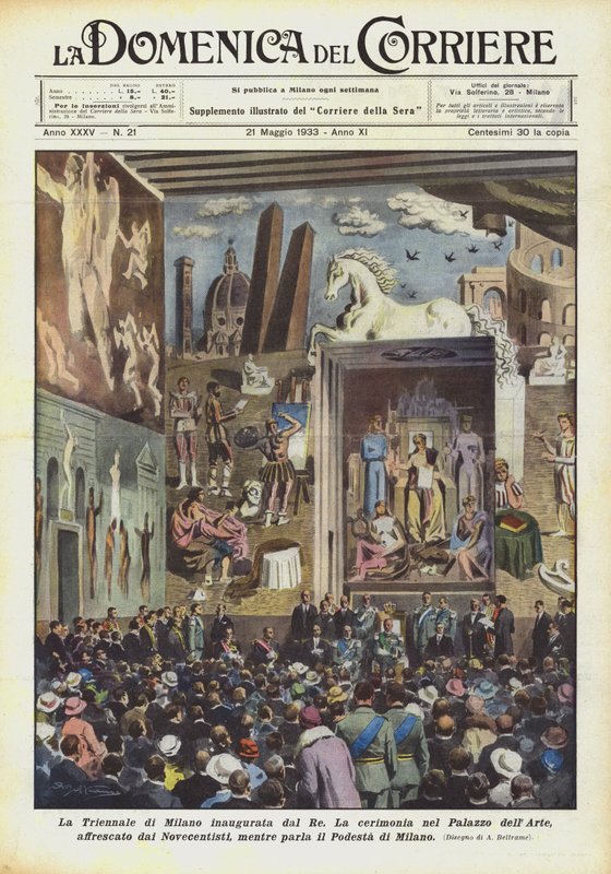 Milanotriennalen invigd av kungen av Achille Beltrame