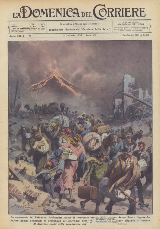 Den Salvadoranska katastrofen av Achille Beltrame