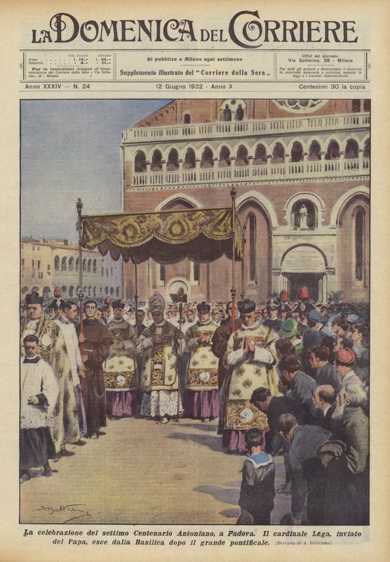 Firandet av det sjunde Antonianhundradet i Padua av Achille Beltrame