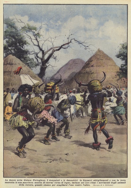 Dans på portugisiska Guinea av Achille Beltrame