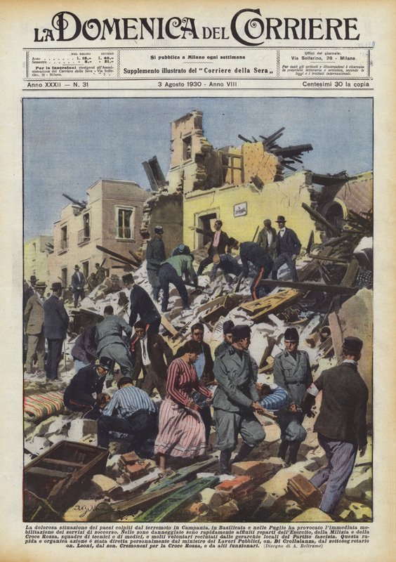 Den smärtsamma situationen för de länder som drabbats av jordbävningen i Kampanien, Basilicata och Puglia? av Achille Beltrame