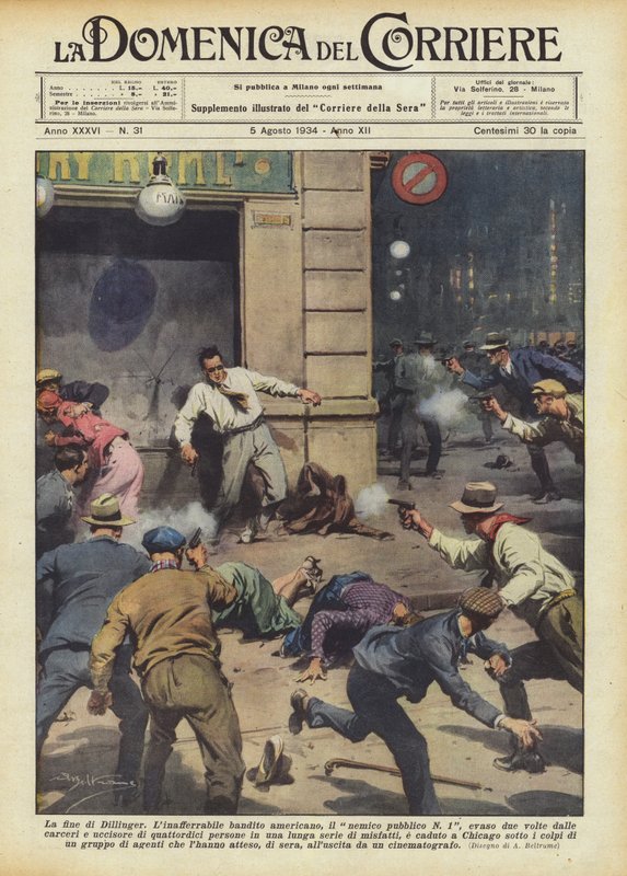 Slutet på Dillinger av Achille Beltrame