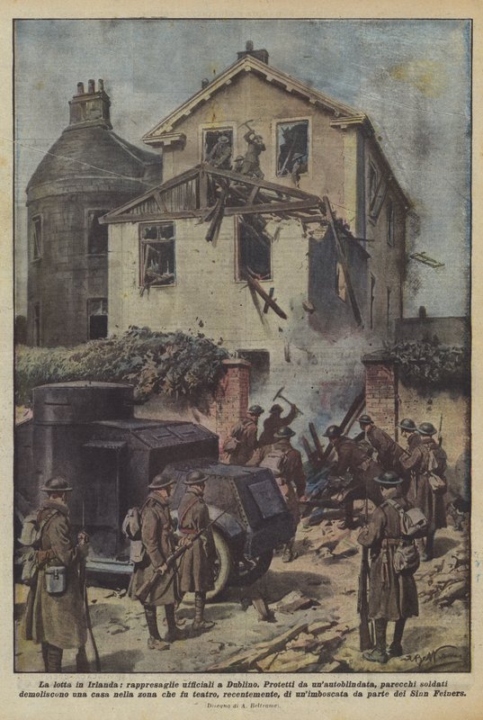 Kampen i Irland, officiella repressalier i Dublin av Achille Beltrame