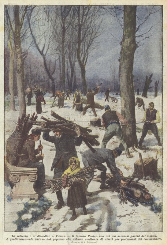 Misär och oordning i Wien av Achille Beltrame