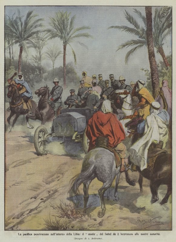 Den fredliga penetrationen i Libyens inre, Sahels mudir välkomnar våra myndigheter av Achille Beltrame