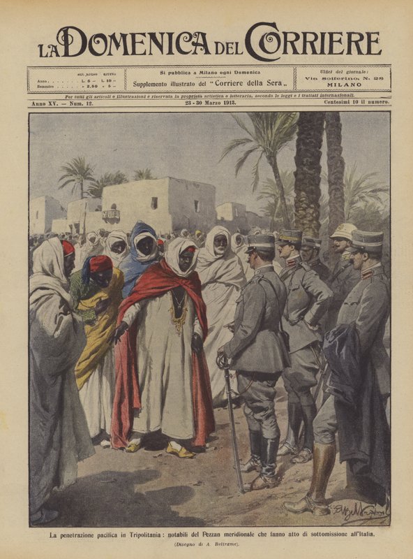 Den fridfulla penetrationen i Tripolitania, södra Fezzan notabiliteter som märker? av Achille Beltrame