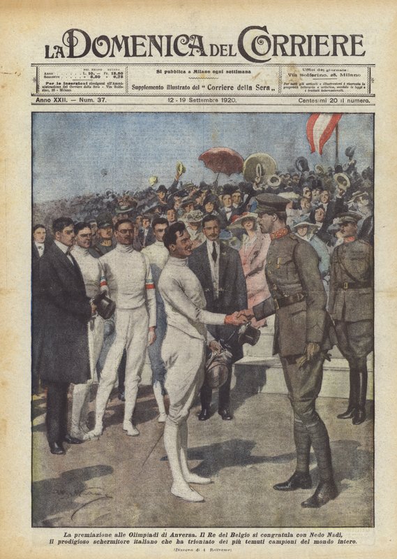 Prisutdelningen vid Olympiska spelen i Antwerpen av Achille Beltrame