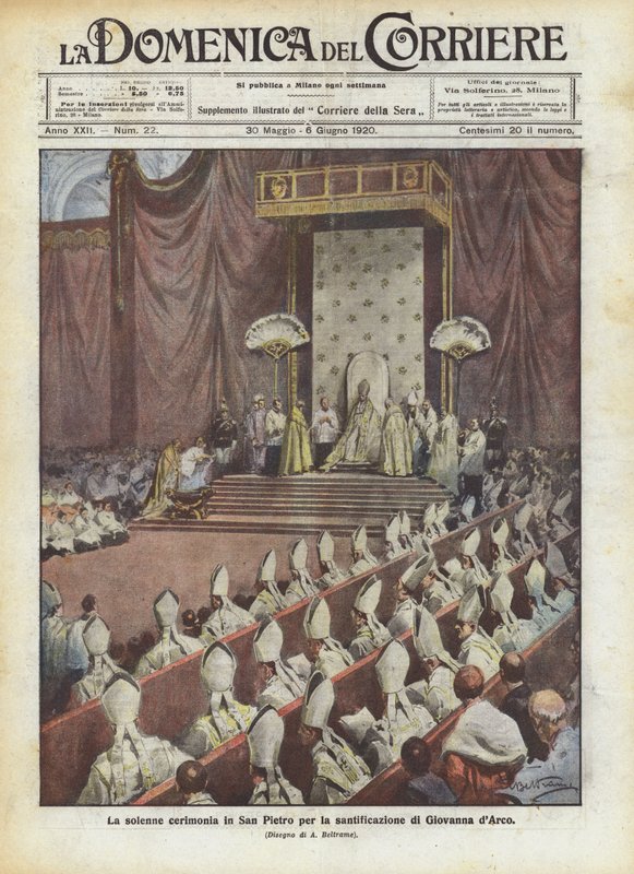 Den högtidliga ceremonin i San Pietro för helgelsen av Jeanne d