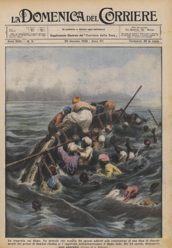 Tragedin på floden av Achille Beltrame