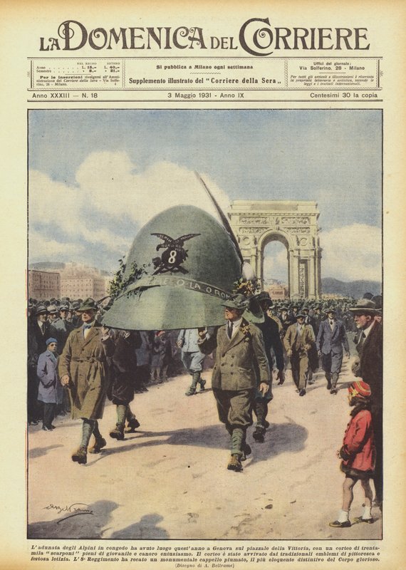 Har sammankomsten av den pensionerade Alpini ägt rum i år i Genua på Piazzale della Vittoria? av Achille Beltrame