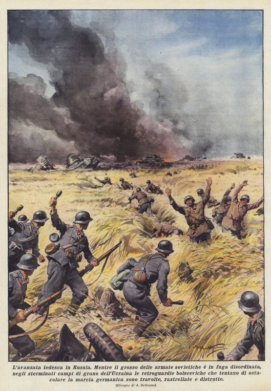 Tyskarna rycker in i Ryssland av Achille Beltrame
