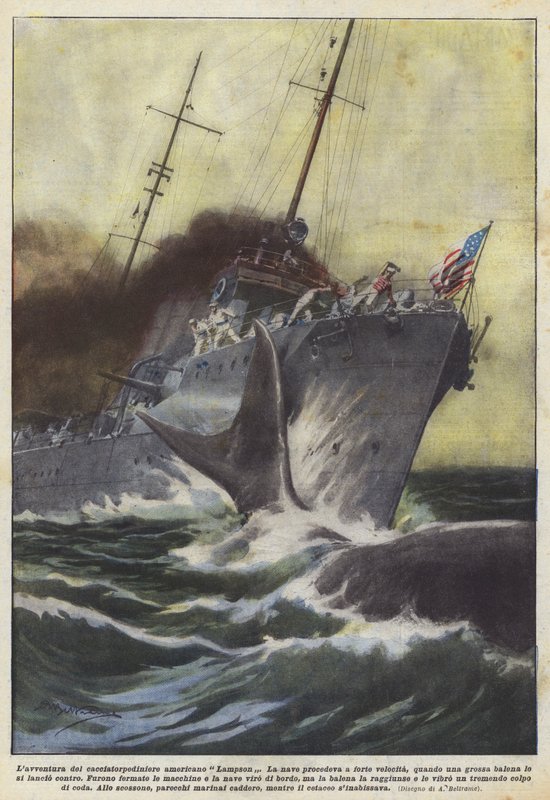 Den amerikanska jagaren Lampsons äventyr av Achille Beltrame
