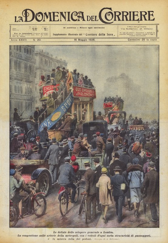 Glädjen med generalstrejken i London av Achille Beltrame