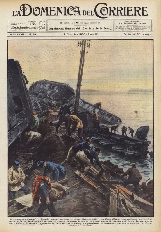 Har de senaste översvämningarna i Frankrike orsakat en stor katastrof på linjen Paris-Nantes? av Achille Beltrame