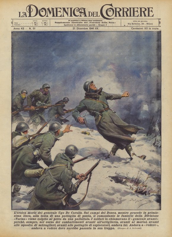 General Ugo De Carolis heroiska död av Achille Beltrame