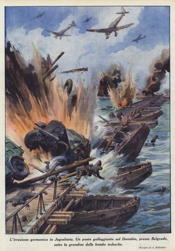 Den germanska invasionen av Jugoslavien av Achille Beltrame