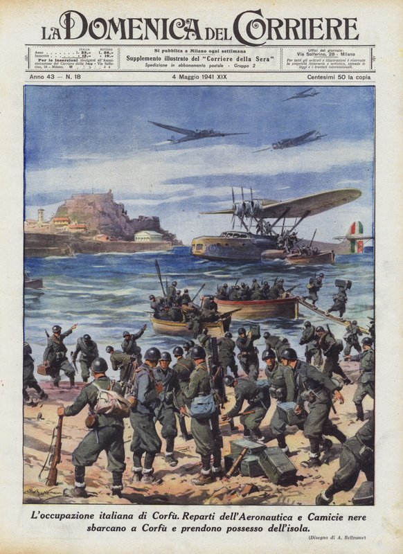 Italiens ockupation av Korfu av Achille Beltrame