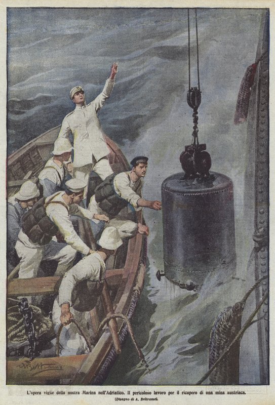 Vår marinens vaksamma arbete i Adriatiska havet av Achille Beltrame