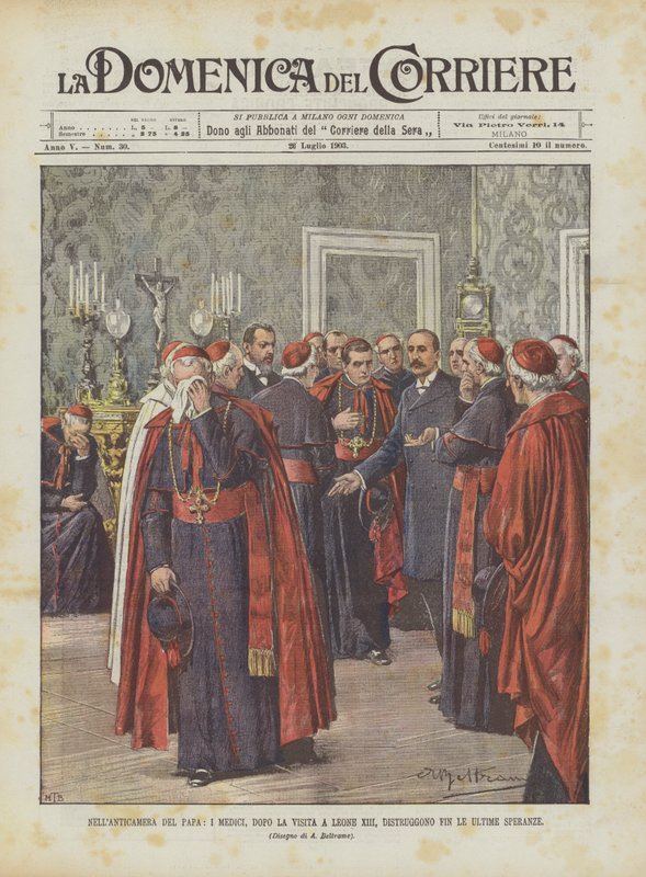 I påvens förrum förstör Medici, efter besöket hos Leo XIII, de sista förhoppningarna av Achille Beltrame