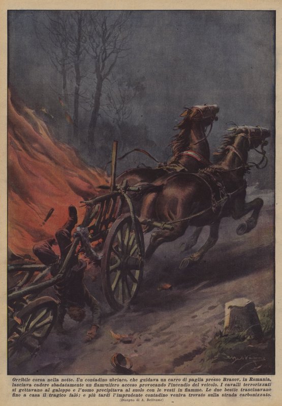 Hemsk rusning på natten av Achille Beltrame