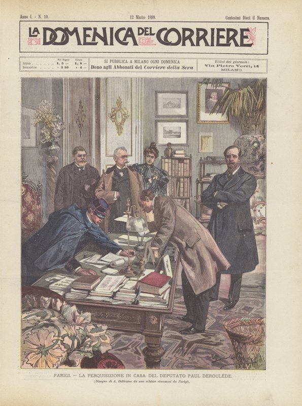 Paris, Sökandet i vice Paul Derouledes hus av Achille Beltrame