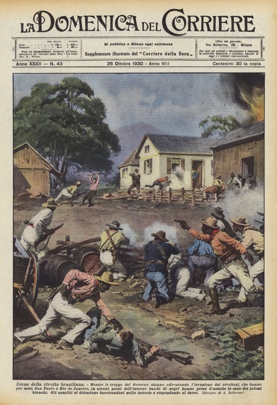 Scener från den brasilianska revolten av Achille Beltrame
