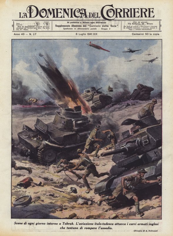 Varje dag scener runt Tobruk av Achille Beltrame