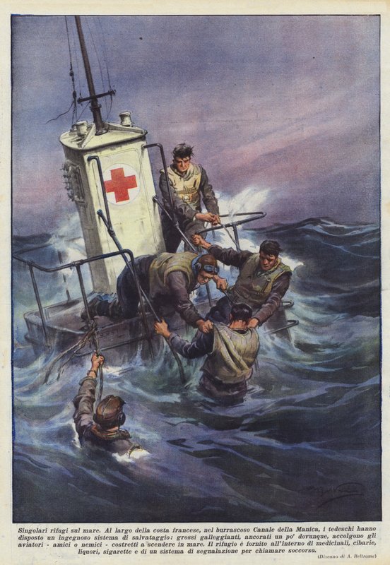 Singular skyddsrum på havet av Achille Beltrame