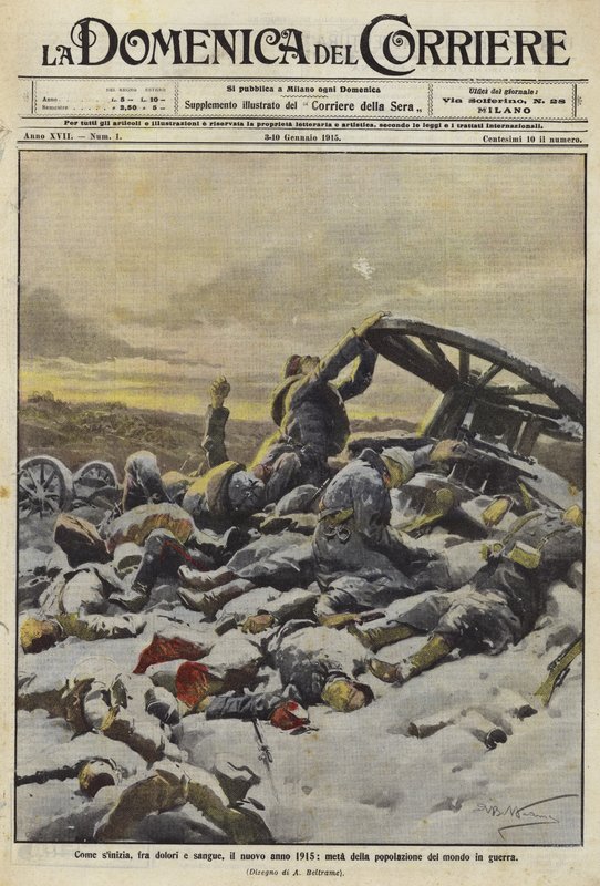 Det nya året 1915 med halva världens befolkning i krig av Achille Beltrame