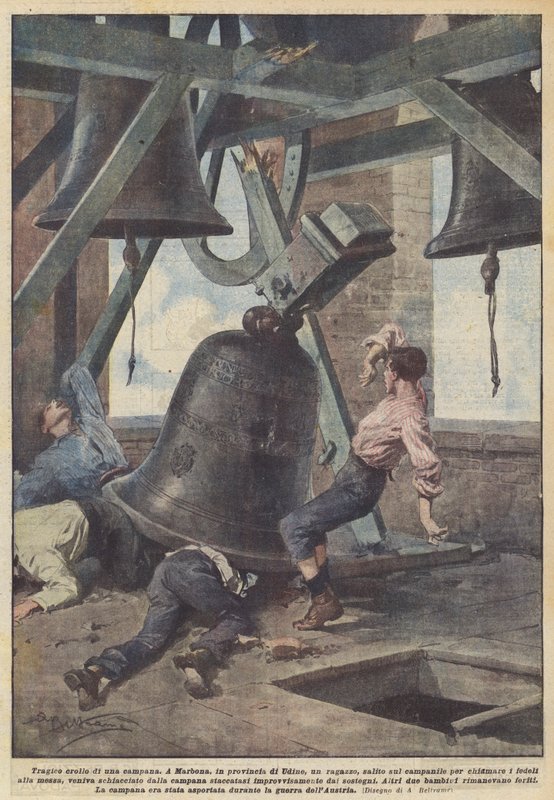 Tragisk kollaps av en klocka av Achille Beltrame