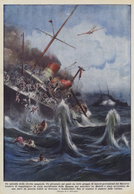 Ett avsnitt av den spanska revolten av Achille Beltrame