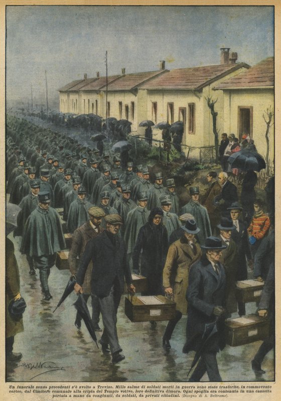 En aldrig tidigare skådad begravning om den hålls i Treviso av Achille Beltrame