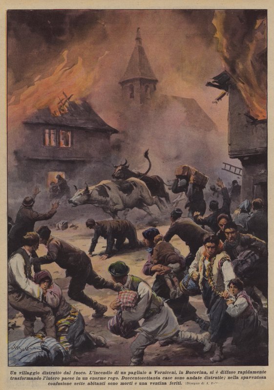 En by som förstördes av brand av Achille Beltrame