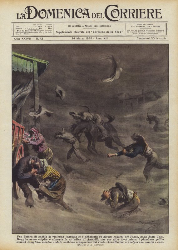 En sandstorm av aldrig tidigare skådad våld drabbade vissa regioner i Texas, i USA av Achille Beltrame