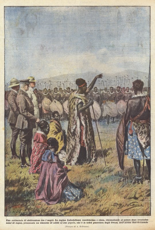 En abdikationsceremoni bland svarta av Achille Beltrame