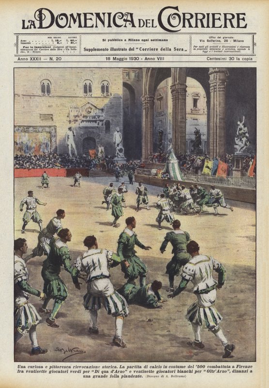 En nyfiken och pittoresk historisk återuppsättning av Achille Beltrame