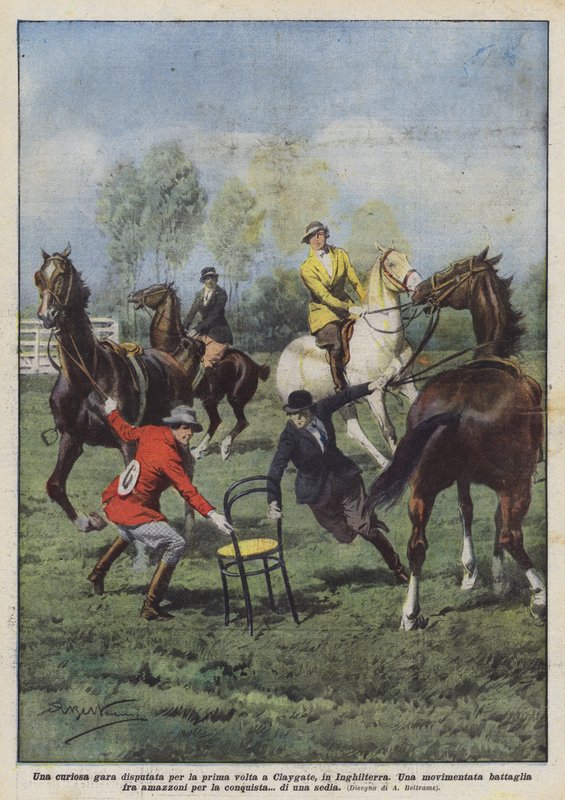 Ett märkligt lopp som hölls för första gången i Claygate, England av Achille Beltrame