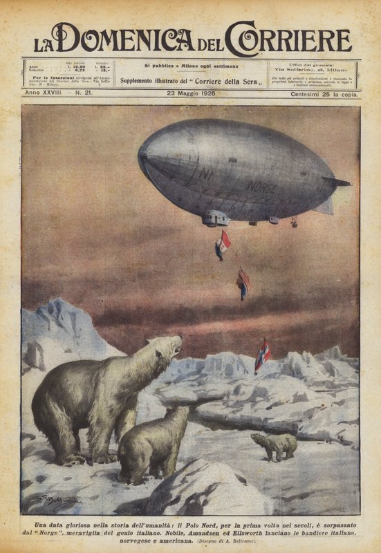 Ett härligt datum i mänsklighetens historia, Nordpolen, för första gången på århundraden? av Achille Beltrame