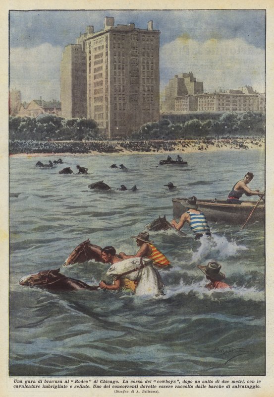 En skicklighetstävling på Chicago Rodeo av Achille Beltrame