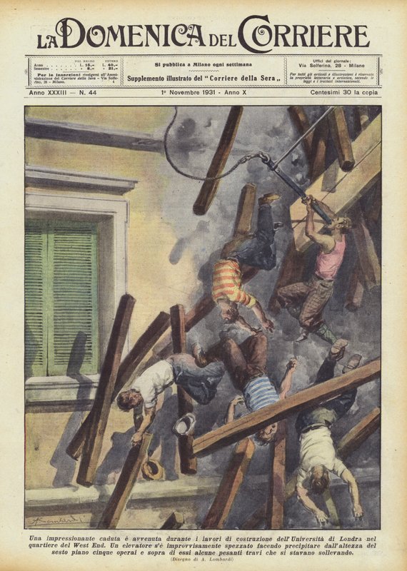 Ett imponerande fall inträffade under byggandet av University of London i? av Achille Beltrame
