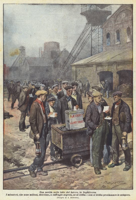 En nyhet i arbetets kamp i England av Achille Beltrame
