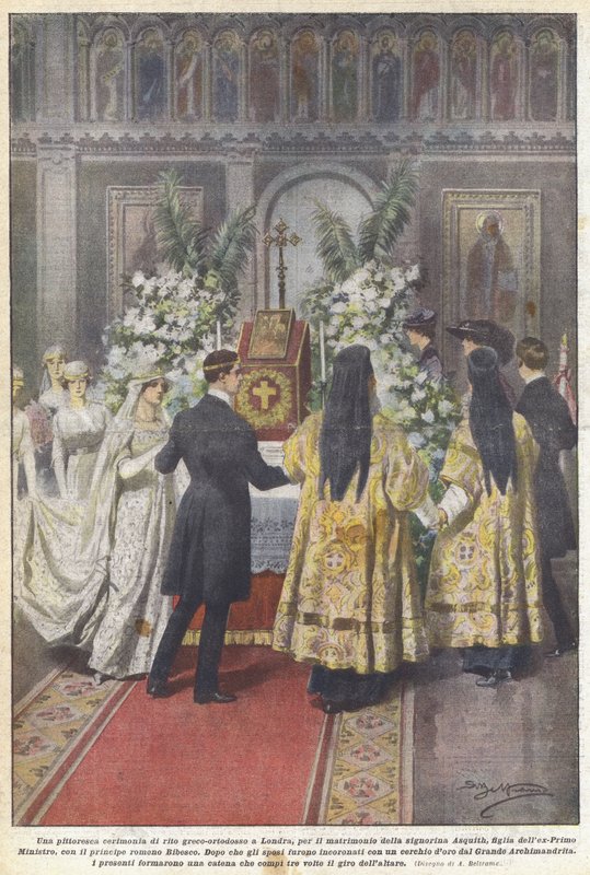 En pittoresk grekisk-ortodox ceremoni i London för den unga damens bröllop? av Achille Beltrame