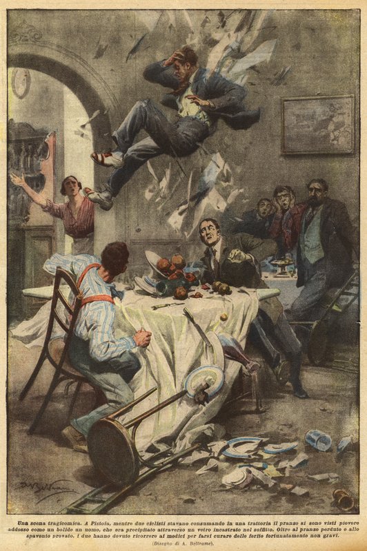 En tragikomisk scen av Achille Beltrame