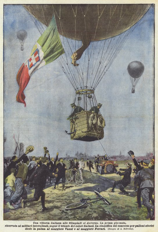 En italiensk seger vid Olympiska spelen i Antwerpen av Achille Beltrame