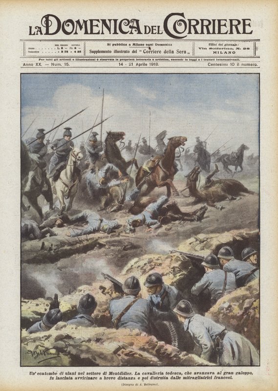 En katom av Uhlans i Montdidier-sektorn av Achille Beltrame