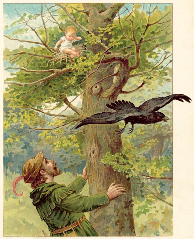Find-Birdie in the Tree (chromolitho) av Ada Dennis