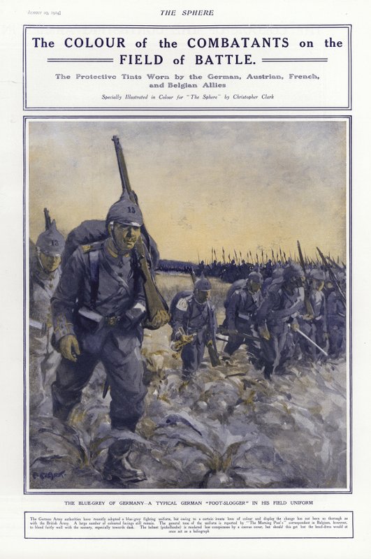 Tyskt infanteri i fältuniform, första världskriget, 1914 av Addison Thomas Millar