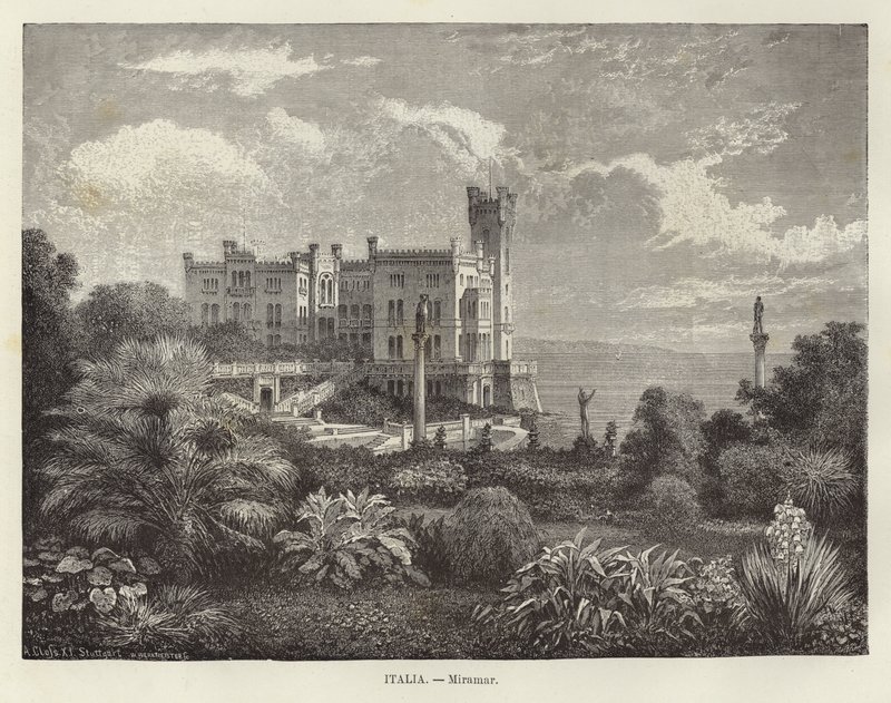 Italien - Miramare slott av Adolf Closs